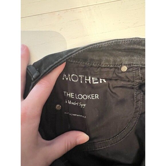 Mother Jeans The Looker 27 Black A Model Spy Slim Denim USA Ankle‎ 1001-156 - Picture 4 of 7